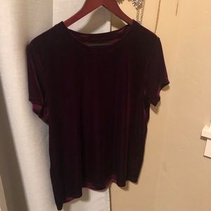 ❣️Burgundy Velvet A&F Shirt❣️